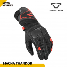 Macna Thandor 摩托車手套 黑紅