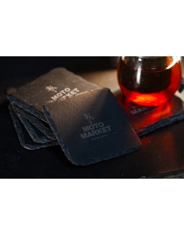 經典品牌Logo 石板杯墊