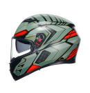 AGV K3 Decept 消光黑/綠/紅 全罩安全帽