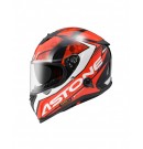 ASTONE GTB800 全罩安全帽 AO11彩繪＃平光黑紅 內藏墨鏡