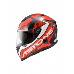 ASTONE GTB800 全罩安全帽 AO11彩繪＃平光黑紅 內藏墨鏡