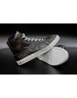 DAINESE STREET ROCKER D-WP SHOES 防摔中筒車靴 防水 復古真皮 BLACK #黑