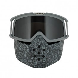 SHARK RAW DRAK GOGGLE ALL OVER OS 防風鏡面罩 彩繪