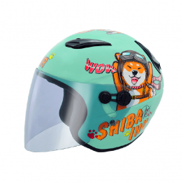M2R M700 #5 柴犬 兒童安全帽 3/4罩 #土耳其藍