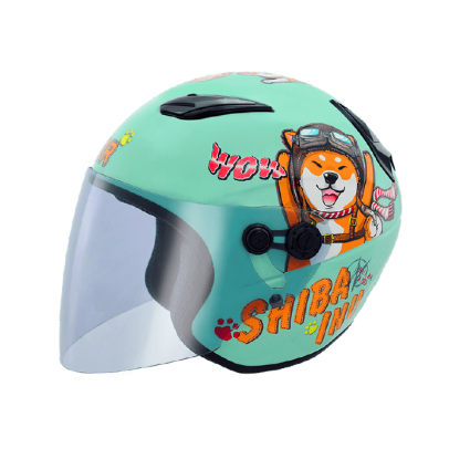 M2R M700 #5 柴犬 兒童安全帽 3/4罩 #土耳其藍