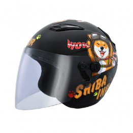 M2R M700 #5 柴犬 兒童安全帽 3/4罩 #消光黑
