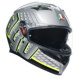 AGV K3 FORTIFY GREY BLACK YELLOW FLUO  AGV K3 FORTIFY GREY BLACK YELLOW FLUO