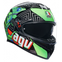 AGV K3 KAMALEON BLACK RED GREEN AGV K3 KAMALEON BLACK RED GREEN