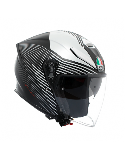 AGV 安全帽 K5 JET EVO 四分之三罩 內墨鏡 Control Matt Black /White