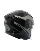 AGV 安全帽 K5 JET EVO 四分之三罩 內墨鏡 Tune Grey/Black