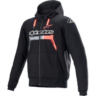 ALPINESTARS CHROME IGNITION HOODIE 防摔衣 夏季休閒連帽 #黑紅