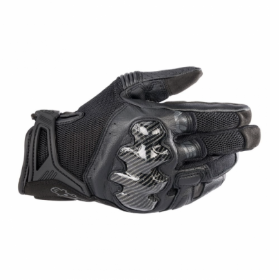 ALPINESTARS 防摔手套 SMX-R A星 休閒 短手套 夏季 透氣 觸控 碳纖維護具 亞洲限定 黑黑