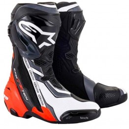 ALPINESTARS SUPERTECH R 長筒防摔車靴 頂級 #黑白紅灰
