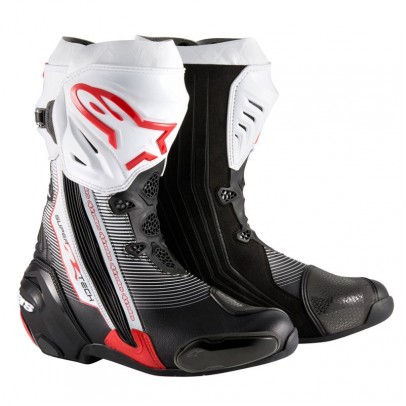 ALPINESTARS SUPERTECH R 長筒防摔車靴 頂級 #黑白紅