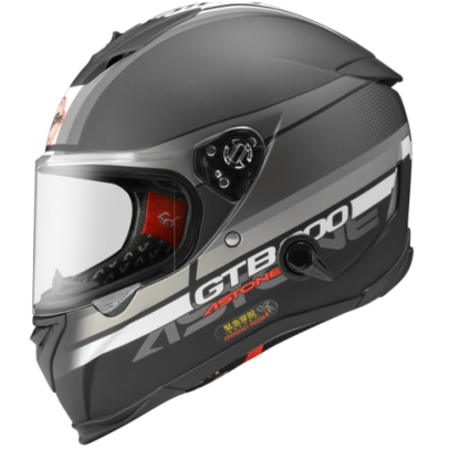 ASTONE GTB800 全罩安全帽 彩繪 平光黑/AO10銀