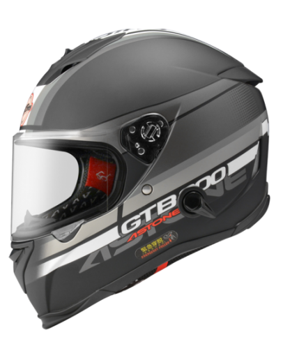 ASTONE GTB800 全罩安全帽 彩繪 平光黑/AO10銀