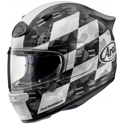 ARAI ASTRO-GX 頂規旅行帽 安全帽 彩繪 Checker White 消光白