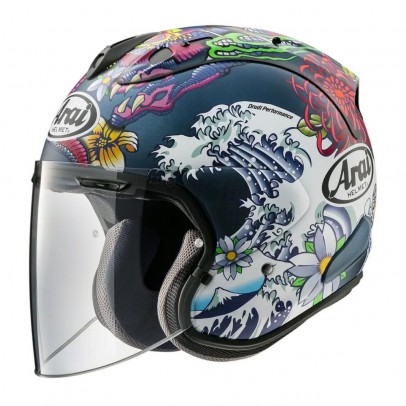 ARAI VZ-RAM Oriental 藍底消光 3/4罩安全帽 #浮世繪