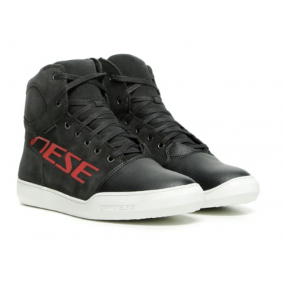 DAINESE YORK D-WP SHOES 休閒款防水車靴 #黑紅