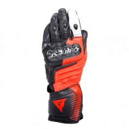 DAINESE CARBON 4 LONG GLOVES 碳纖維護具 皮革長手套 #黑紅白