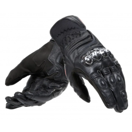 DAINESE CARBON 4 SHORT GLOVES 碳纖維護具 皮革短手套 #黑