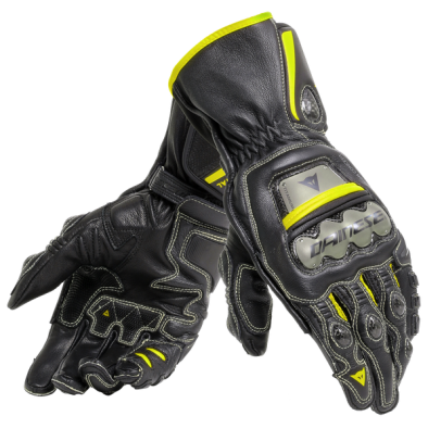 DAINESE FULL METAL 6 GLOVES 頂級長手套 鈦合金 #黑黑黃
