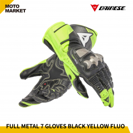 DAINESE 防摔手套 FULL METAL 7 GLOVES 摩托車手套 黑螢光黃色