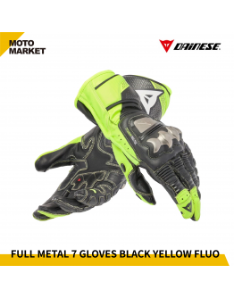 DAINESE 防摔手套 FULL METAL 7 GLOVES 摩托車手套 黑螢光黃色