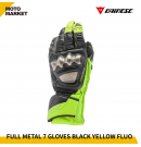 DAINESE 防摔手套 FULL METAL 7 GLOVES 摩托車手套 黑螢光黃色