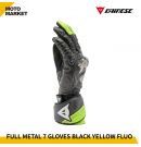 DAINESE 防摔手套 FULL METAL 7 GLOVES 摩托車手套 黑螢光黃色