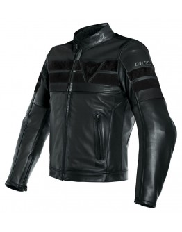 DAINESE 8-TRACK PERFORATED LEATHER JACKET #黑黑黑