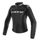 DAINESE RACING 3 PERF. LADY LEATHER JACKET 皮衣 打洞 鋁合金護肩 女版 #黑黑黑