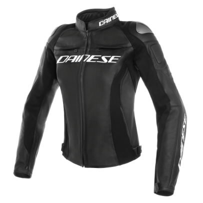 DAINESE RACING 3 PERF. LADY LEATHER JACKET 皮衣 打洞 鋁合金護肩 女版 #黑黑黑