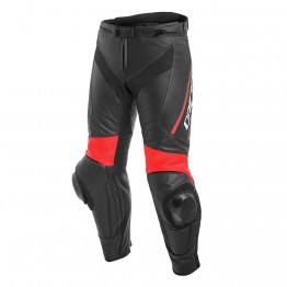 DAINESE DELTA 3 PERF.LEATHER PANTS 黑黑紅