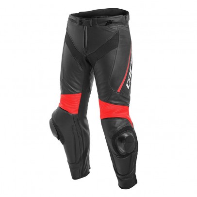 DAINESE DELTA 3 PERF.LEATHER PANTS 黑黑紅