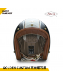 FETURE 四分之三罩 安全帽 半罩 GODEN 高登 CUSTOM 亮光曜石黑