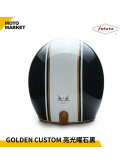 FETURE 四分之三罩 安全帽 半罩 GODEN 高登 CUSTOM 亮光曜石黑