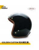 FETURE 四分之三罩 安全帽 半罩 GODEN 高登 CUSTOM 亮光曜石黑