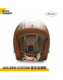 FETURE 四分之三罩 安全帽 半罩 GODEN 高登 CUSTOM 亮光淡漠駝