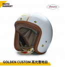 FETURE 四分之三罩 安全帽 半罩 GODEN 高登 CUSTOM 亮光雪地白