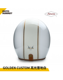 FETURE 四分之三罩 安全帽 半罩 GODEN 高登 CUSTOM 亮光雪地白