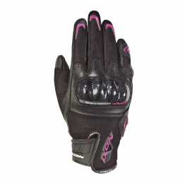 IXON 106L RS RISE AIR LADY 夏季防摔短手套 黑粉 透氣 夏季 觸控 女款 女版 碳纖維