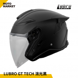 Lubro 安全帽 四分之三罩  GT TECH 消光黑