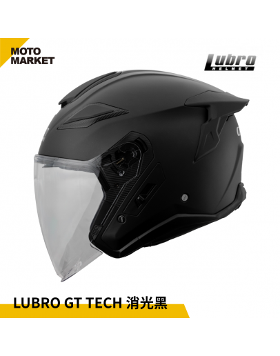 Lubro 安全帽 四分之三罩  GT TECH 消光黑