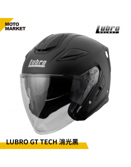 Lubro 安全帽 四分之三罩  GT TECH 消光黑