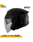 Lubro 安全帽 四分之三罩  GT TECH 質感黑 亮黑