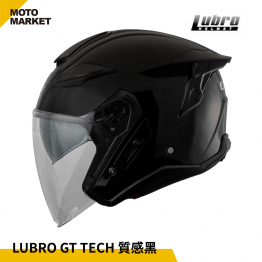 Lubro 安全帽 四分之三罩  GT TECH 質感黑 亮黑