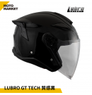 Lubro 安全帽 四分之三罩  GT TECH 質感黑 亮黑