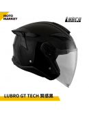 Lubro 安全帽 四分之三罩  GT TECH 質感黑 亮黑