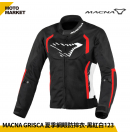Macna 防摔衣 Grisca 夏季網眼防摔外套 透氣 123 黑白紅